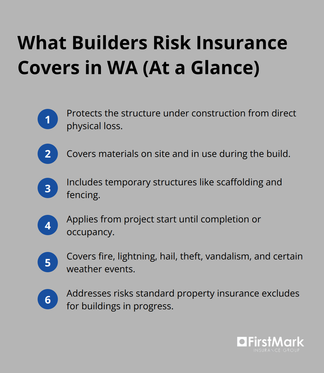 Quick list of what builders risk insurance typically covers for Washington construction projects. - builders risk insurance wa