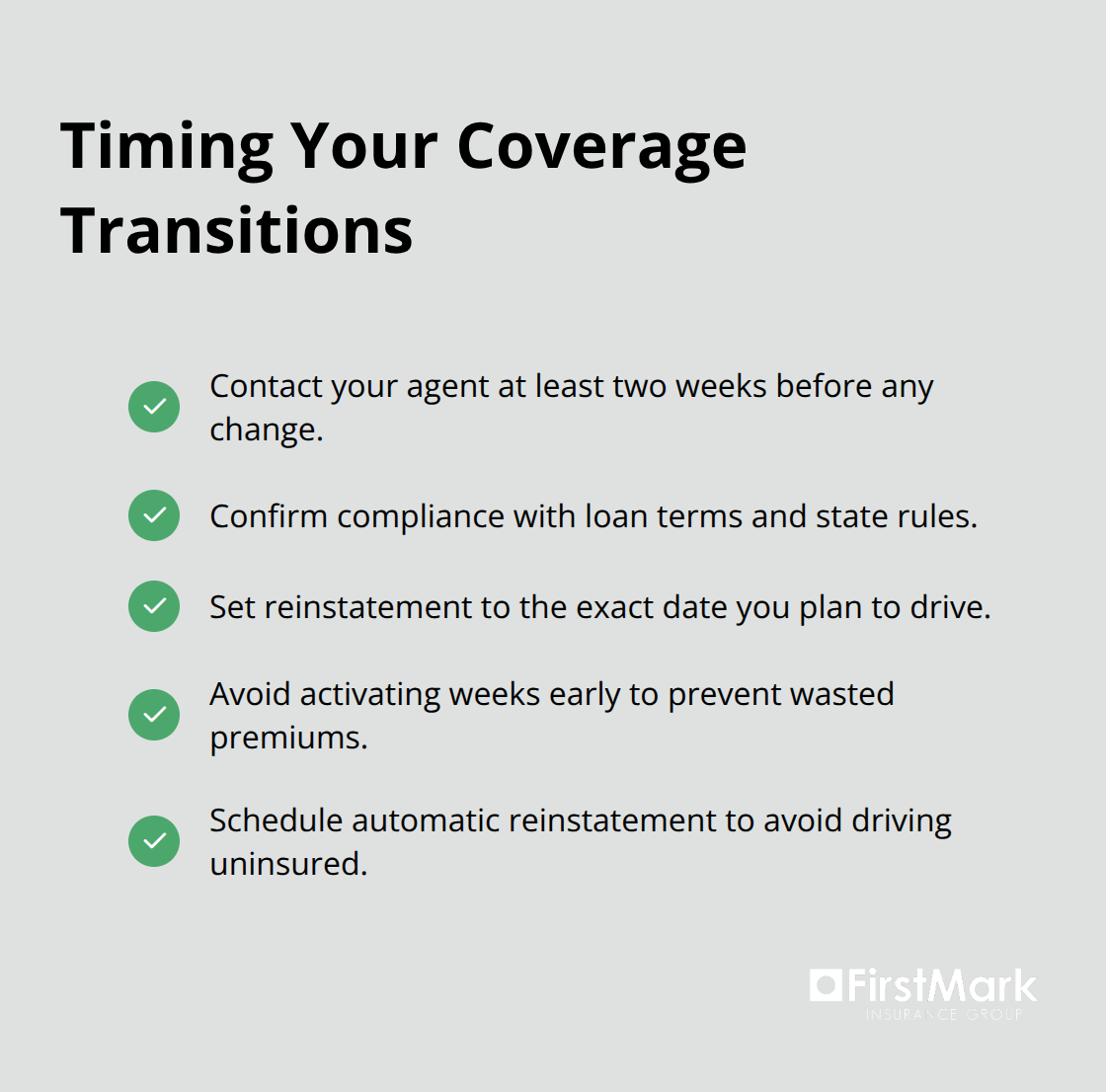 Checklist of best practices to schedule seasonal auto insurance changes in the U.S. - seasonal vehicle insurance