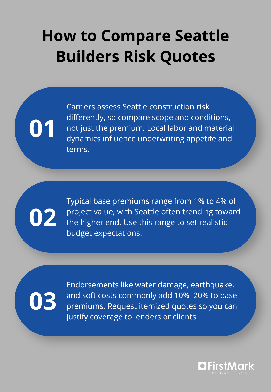 Three key considerations when evaluating builders risk quotes for Seattle projects. - seattle builders risk insurance