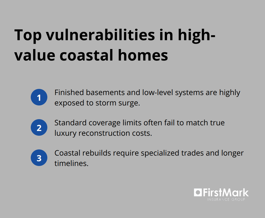 Key vulnerabilities that make standard policies insufficient for luxury coastal properties